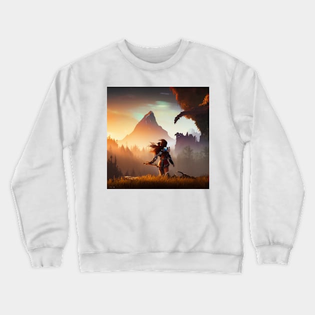 Horizon Zero Dawn Crewneck Sweatshirt by Beastlykitty